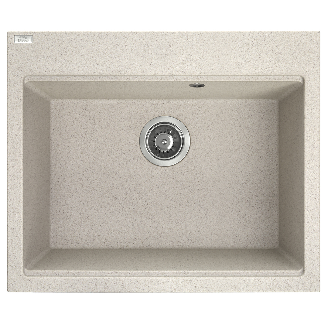 Granitinė (akmens masės) plautuvė LAVEO TAU Smėlio Beige 50x60 cm