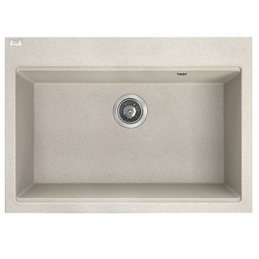 Granitinė (akmens masės) plautuvė LAVEO TAU Smėlio Beige 50x70 cm