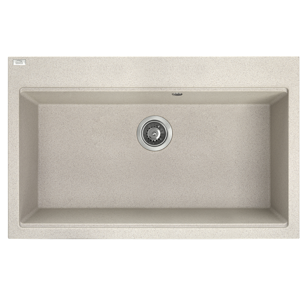 Granitinė (akmens masės) plautuvė LAVEO TAU Smėlio Beige 50x80 cm