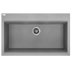 Granitinė (akmens masės) plautuvė LAVEO TAU Pilka 50x80 cm
