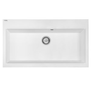 Granitinė (akmens masės) plautuvė LAVEO TAU Balta 50x90 cm