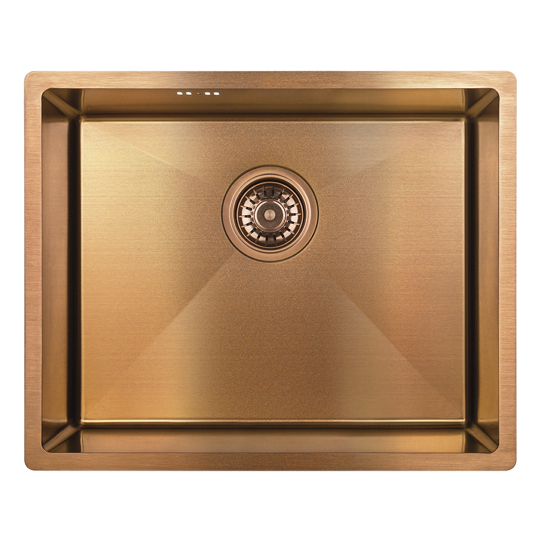 Nerūdijančio plieno plautuvė LAVEO MARMARA Copper 44x54 cm