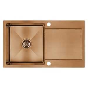 Nerūdijančio plieno plautuvė LAVEO MARMARA Copper 44x76 cm