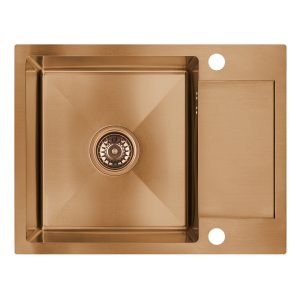 Nerūdijančio plieno plautuvė LAVEO MARMARA Copper 44x57 cm