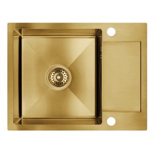 Nerūdijančio plieno plautuvė LAVEO MARMARA Gold 44x57 cm