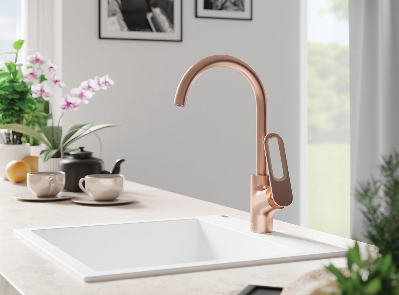 Virtuvinis maišytuvas TIERRA LAVEO Rose Gold - Image 2