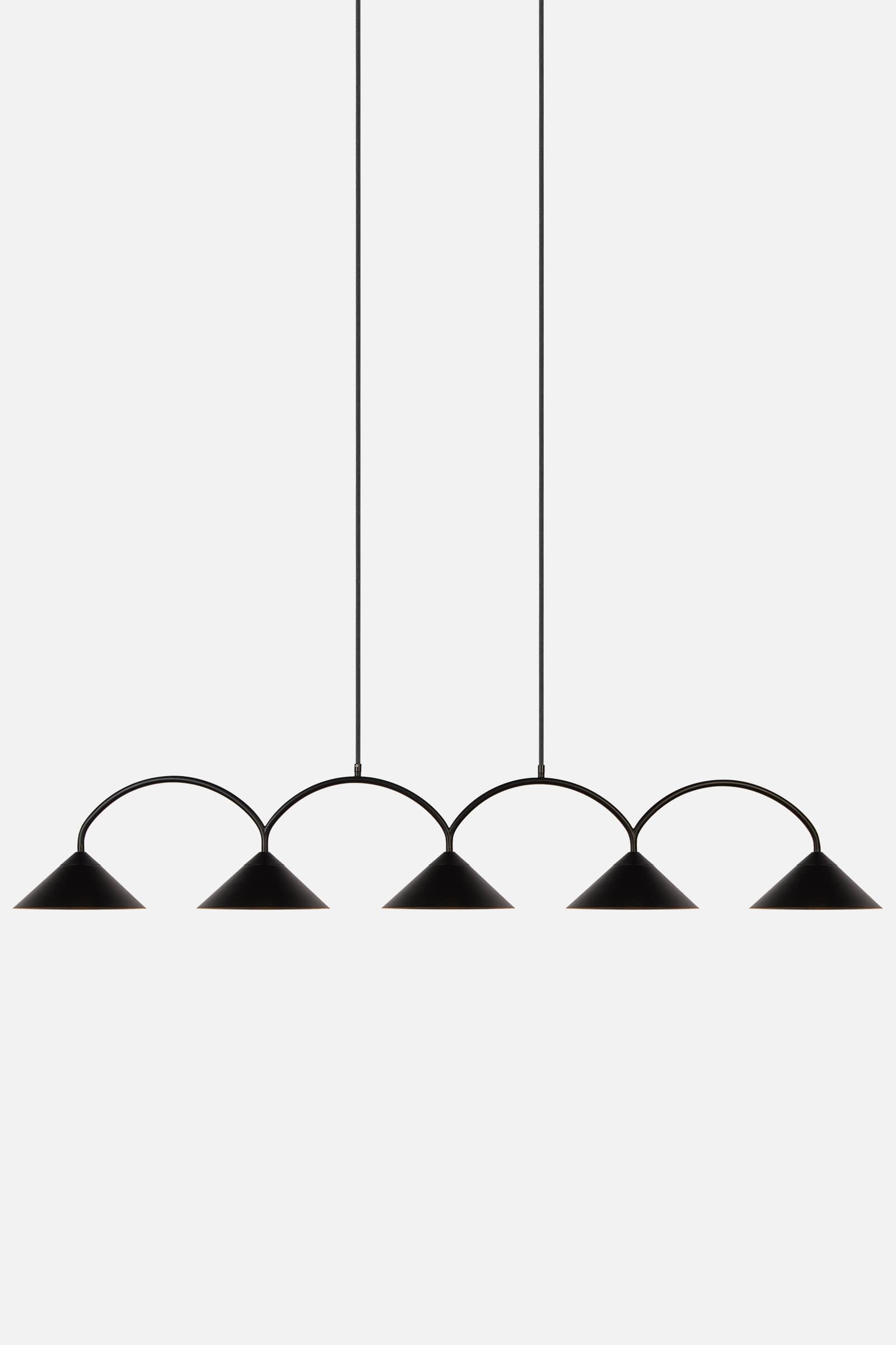 Pakabinamas šviestuvas – Curve 5 Black – Tekstilė & Metalas - Image 2